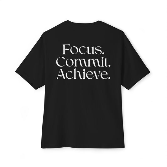 BeastForm Oversized Boxy Tee - Focus. Commit. Achieve.