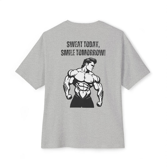 BeastForm Unisex Boxy Tee - "Sweat Today, Smile Tomorrow!" T-Shirt