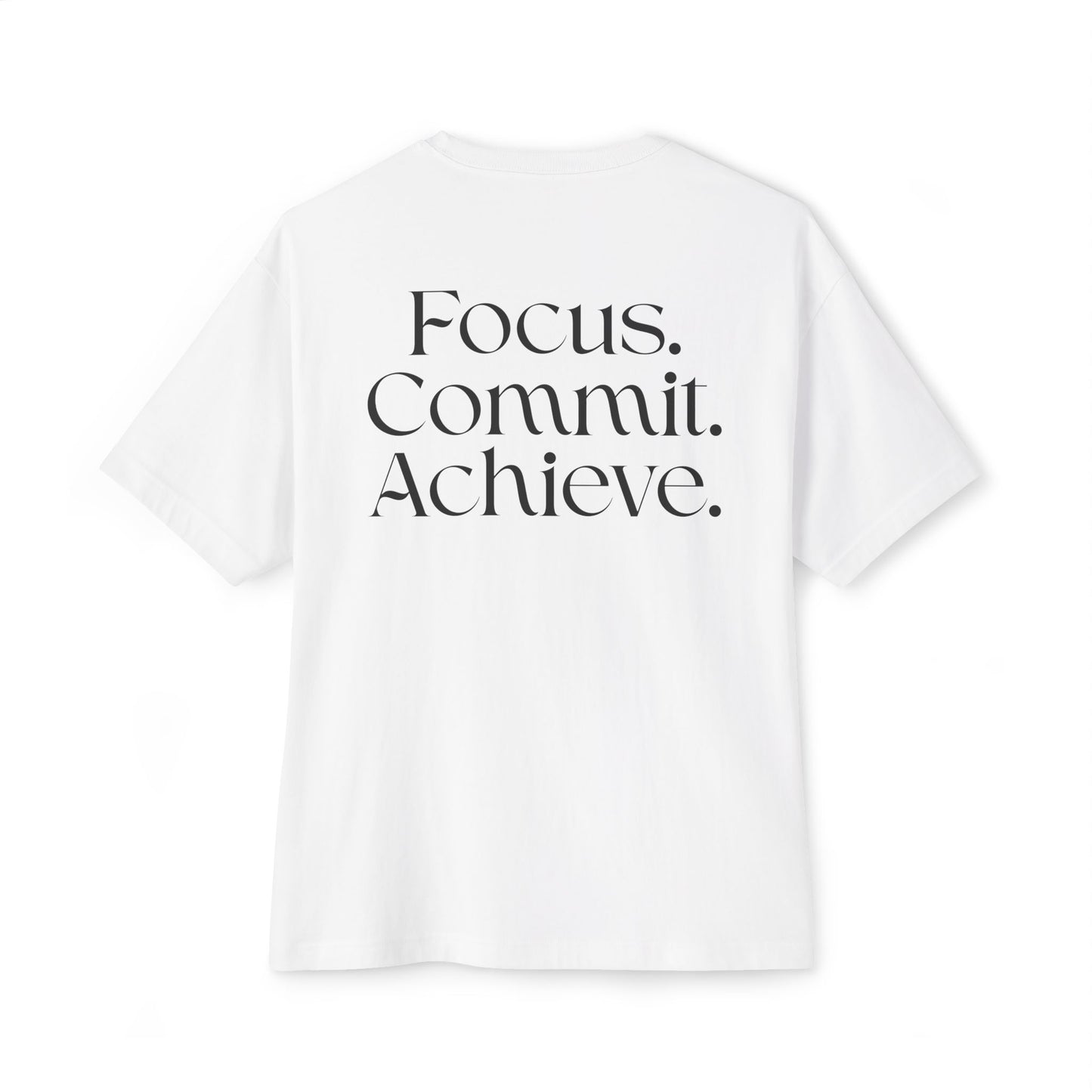 BeastForm Oversized Boxy Tee - Focus. Commit. Achieve.