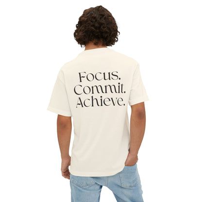 BeastForm Oversized Boxy Tee - Focus. Commit. Achieve.