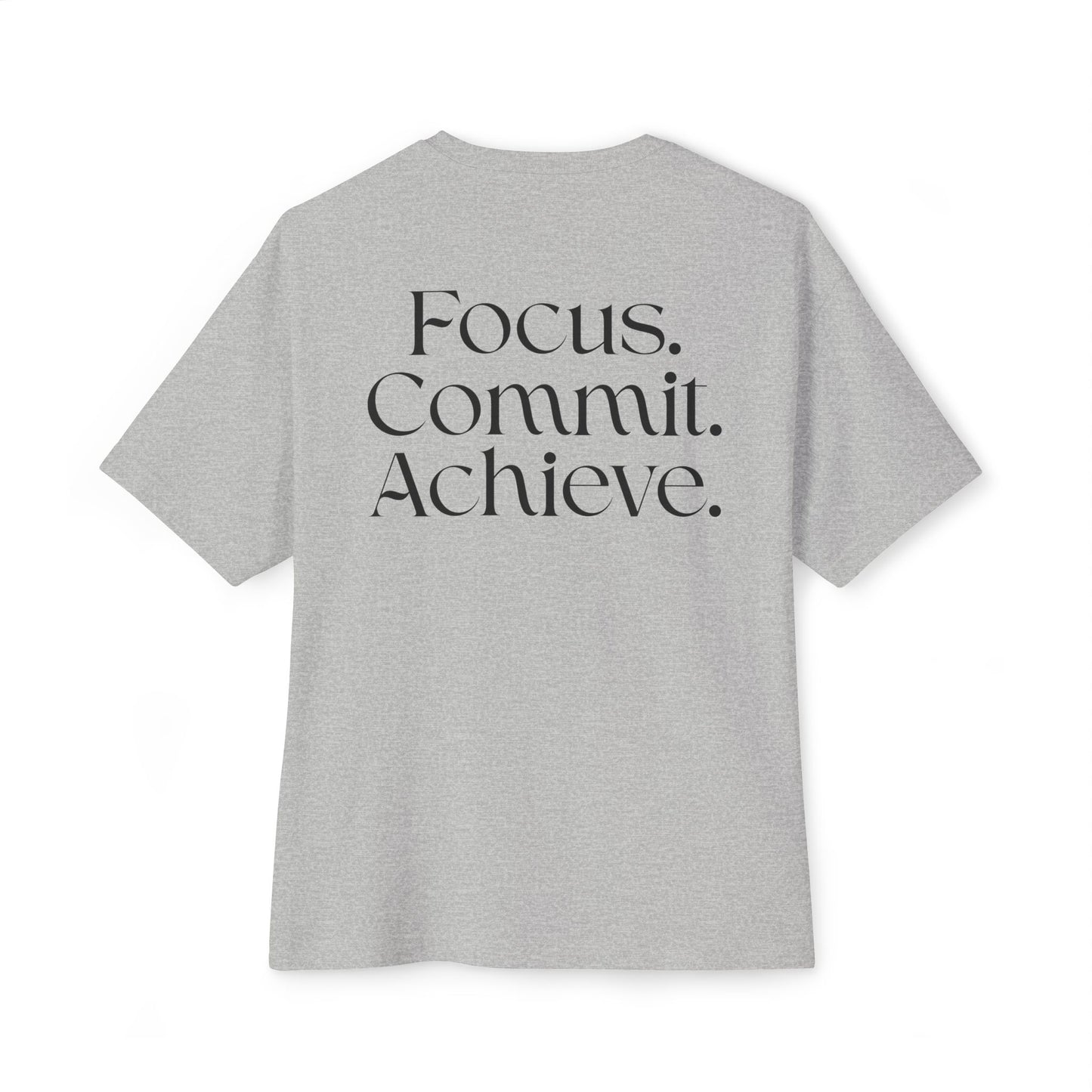 BeastForm Oversized Boxy Tee - Focus. Commit. Achieve.