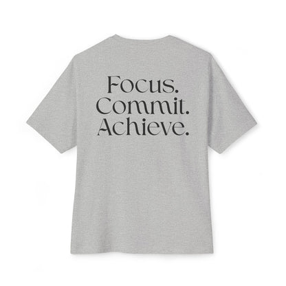 BeastForm Oversized Boxy Tee - Focus. Commit. Achieve.