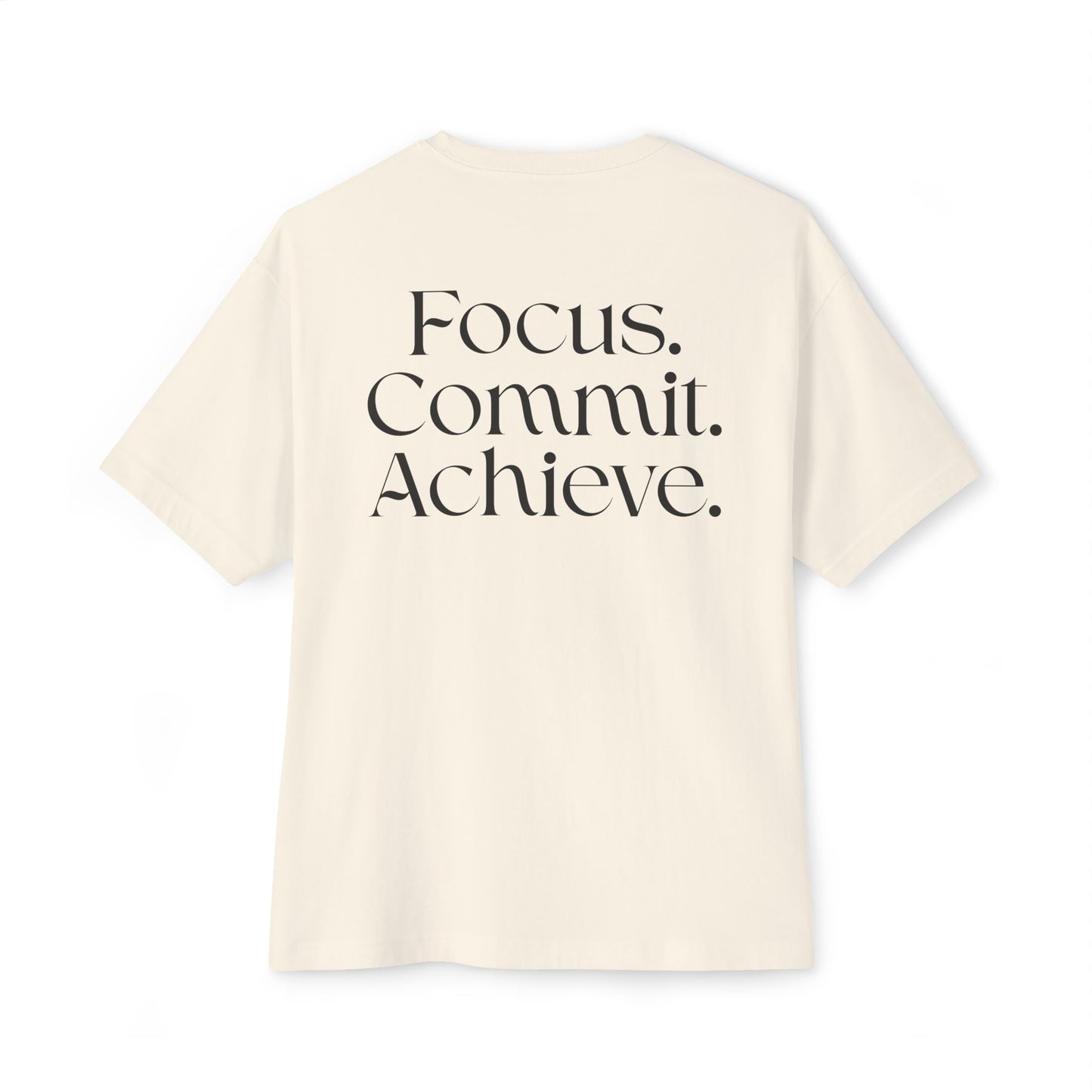 BeastForm Oversized Boxy Tee - Focus. Commit. Achieve.