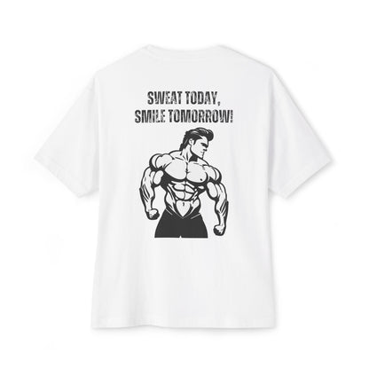 BeastForm Unisex Boxy Tee - "Sweat Today, Smile Tomorrow!" T-Shirt