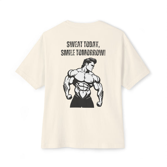 BeastForm Unisex Boxy Tee - "Sweat Today, Smile Tomorrow!" T-Shirt